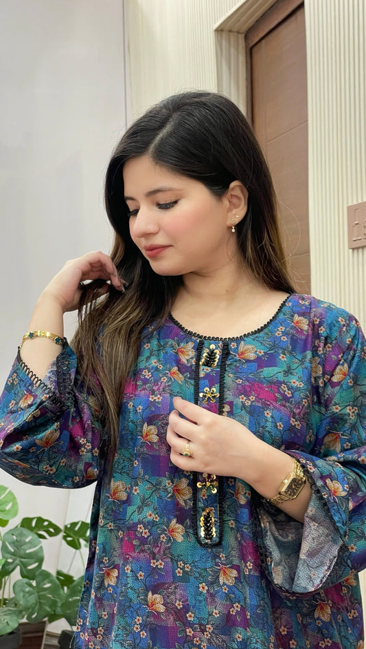 Mehreen Embroidered Neck Line 2Pc