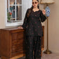 Black Floral Lawn 2pc