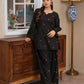 Black Floral Lawn 2pc
