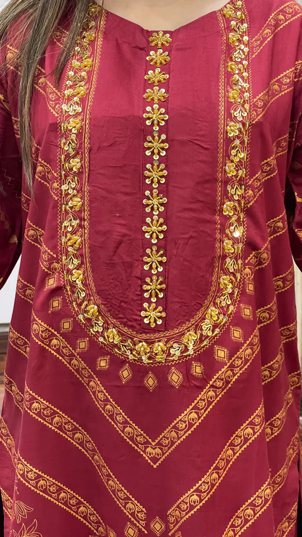 Saadgi Handwork Neck 2pc