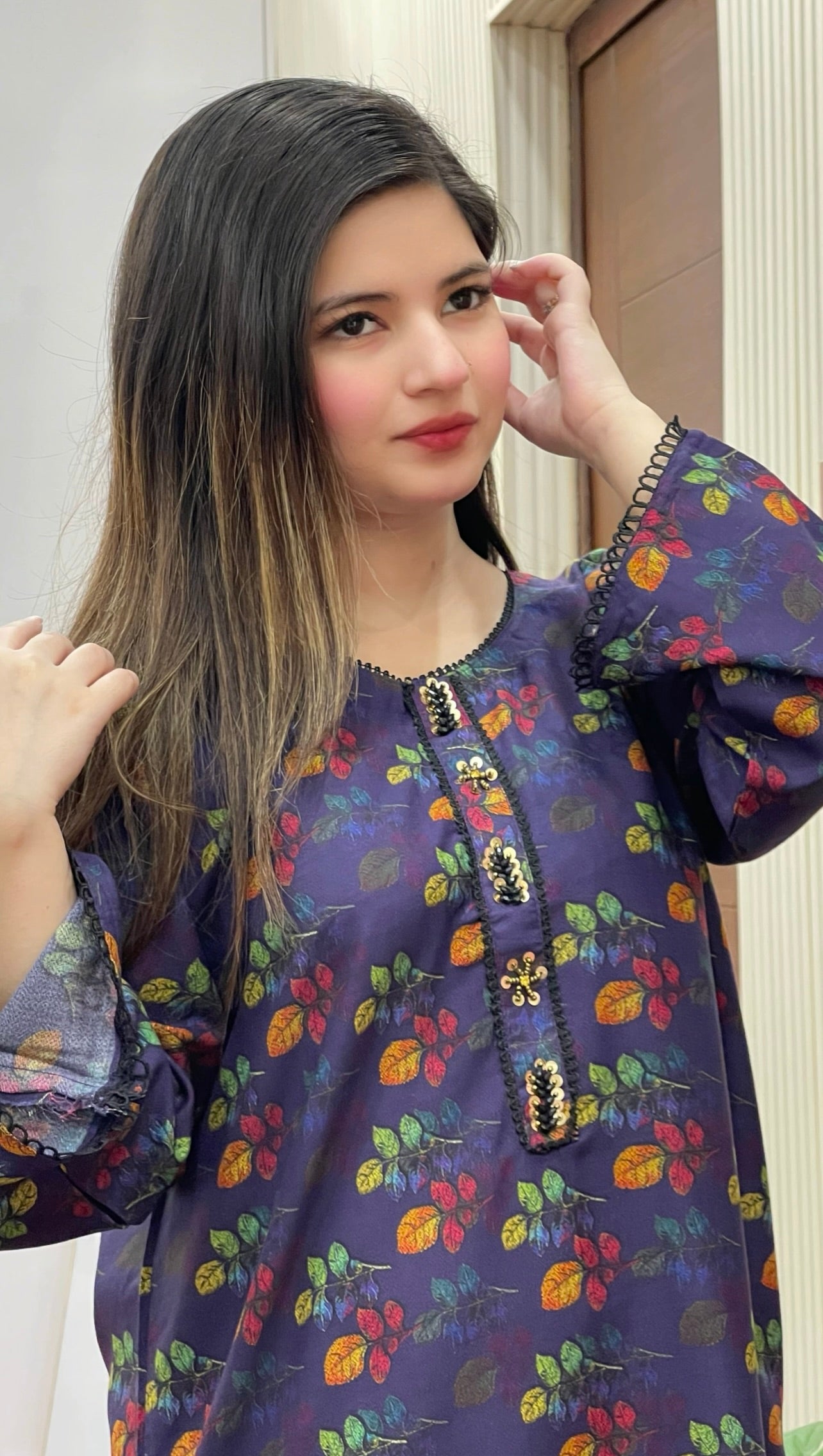 Nureza Embroidered Neck Line 2Pc