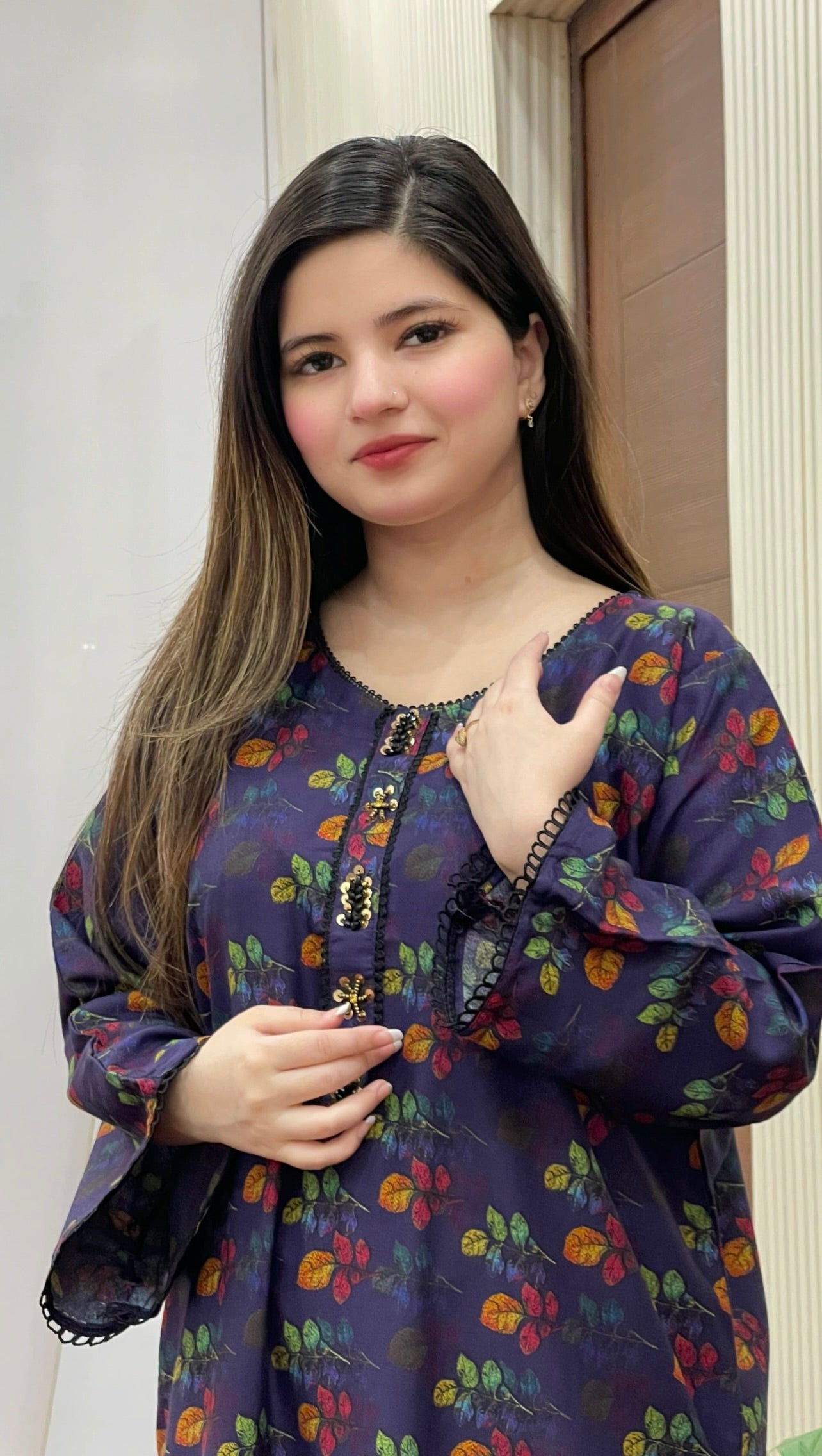 Nureza Embroidered Neck Line 2Pc